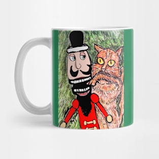 A Cat Attacking a Nutcracker Mug